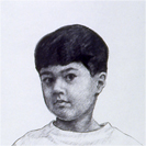 Catherine Christiano, Noah (6th panel detail), 2002, charcoal on paper, 31 1/2 x 26 1/2 (detail).
