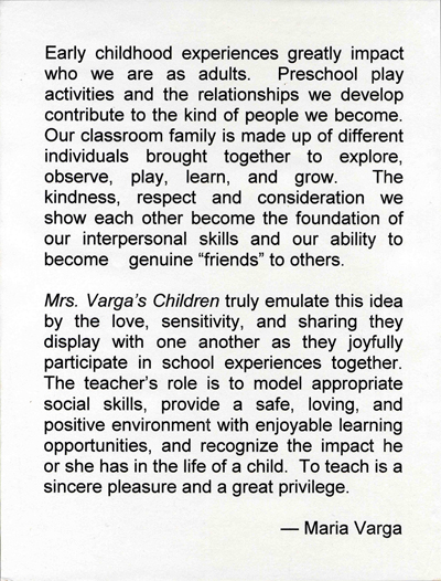 Statement by Maria Varga from artwork "Mrs. Varga's Children"