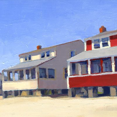 Catherine Christiano, Cottages, Hawk's Nest #4, 2005, oil on panel, 4 1/4 x 6 inches. Photo credit: Catherine Christiano.