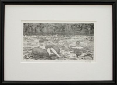 Framed lithograph "Uncas Pond"