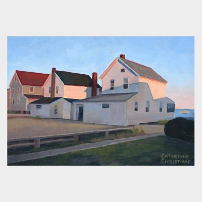 Painting "Cottages, Hawk's Nest - Twilight"
