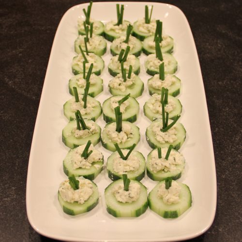 Cucumbers with Boursin Chesse